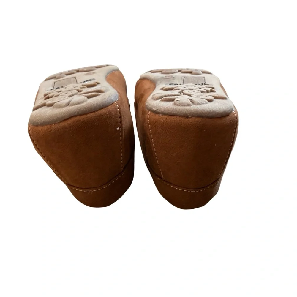 Self Esteem Girls Moccasin Slippers Brown Faux Fur Lined Fringe NWT Sz 2